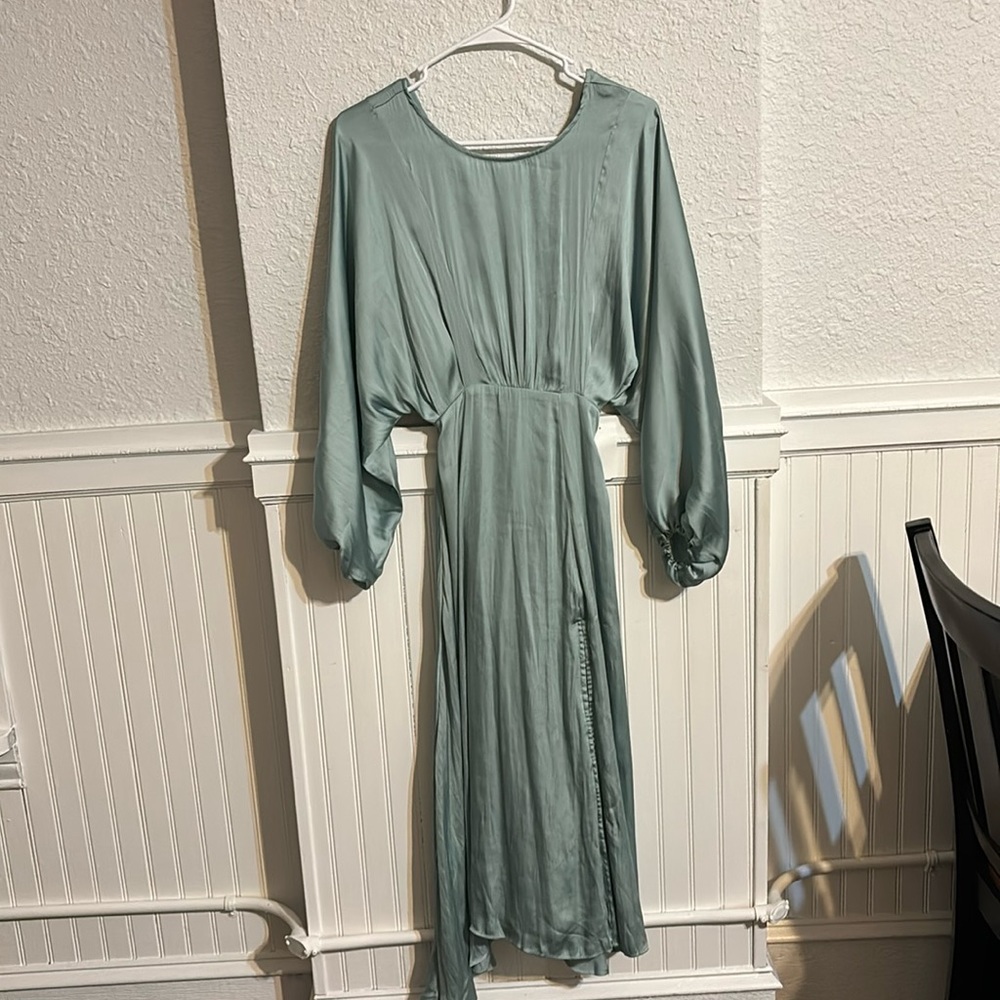 Women’s ASTR The Label Blue Silk Dress